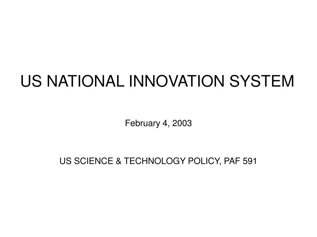 us national innovation system