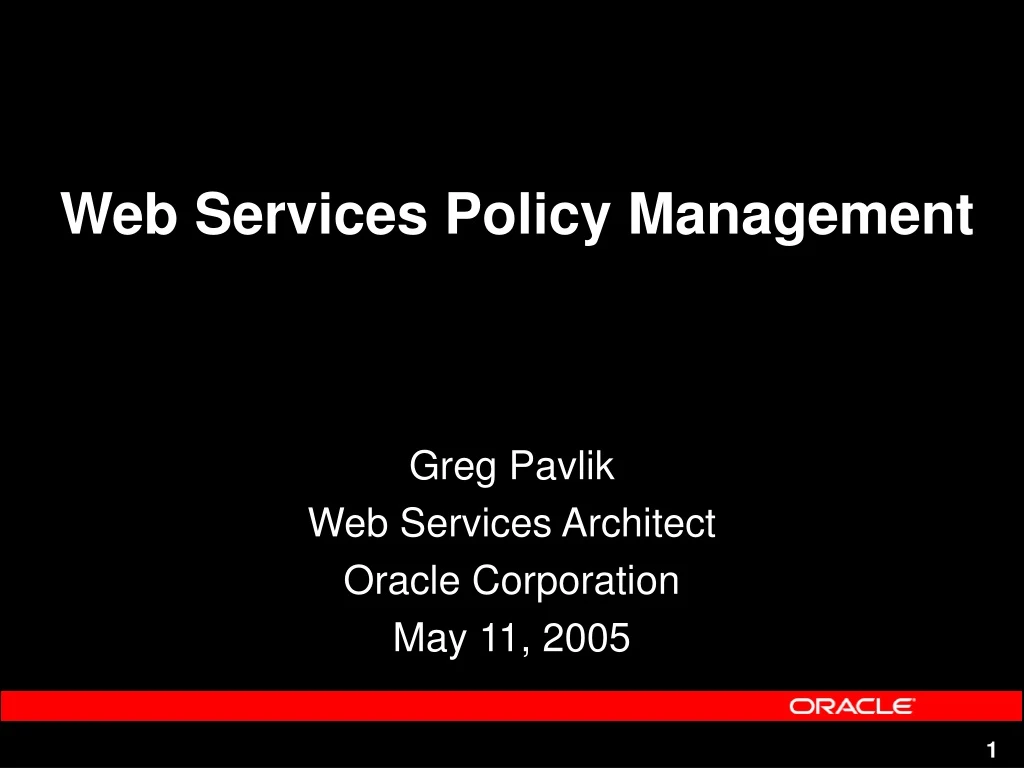 web services policy management