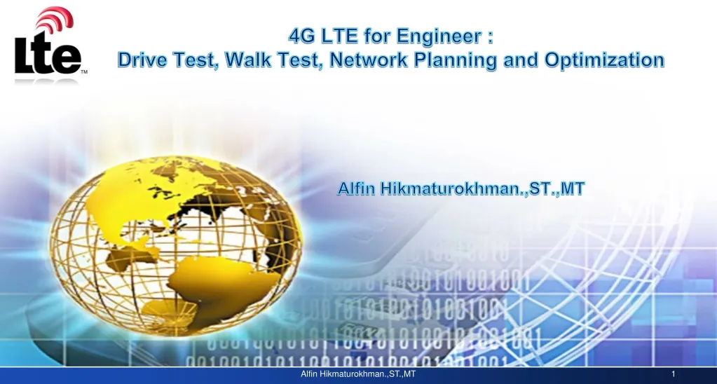 4g lte for engineer drive test walk test network planning and optimization
