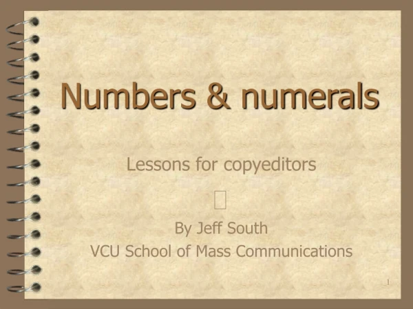 Numbers &amp; numerals