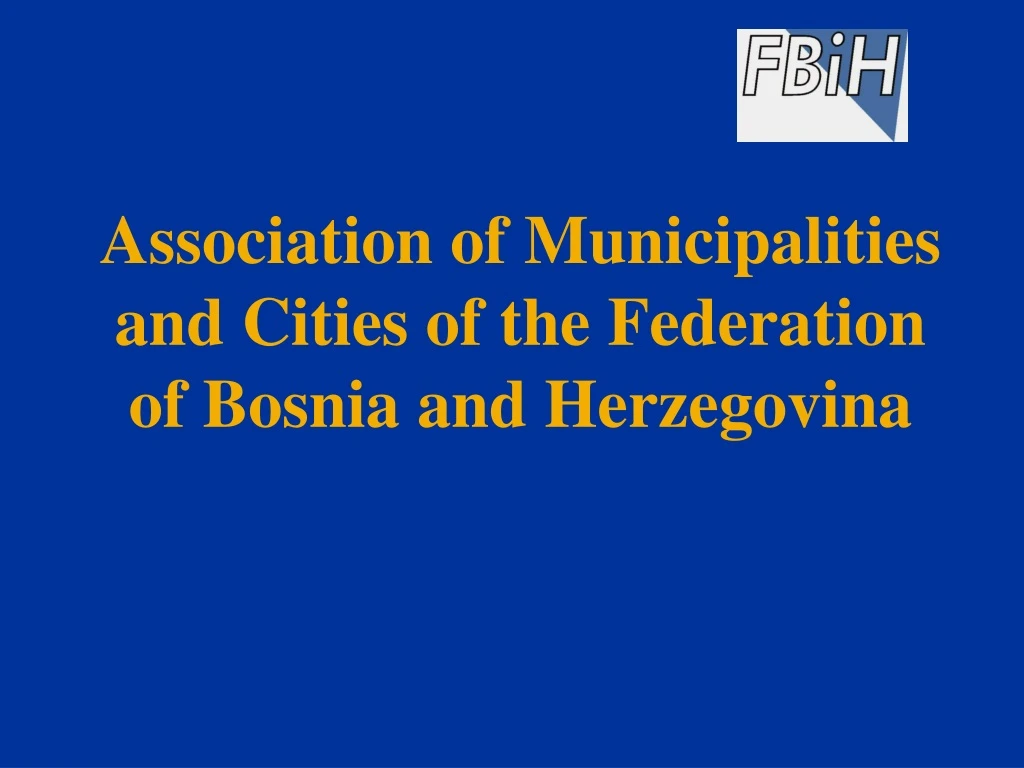 association of municipalities and cities of the federation of bosnia and herzegovina
