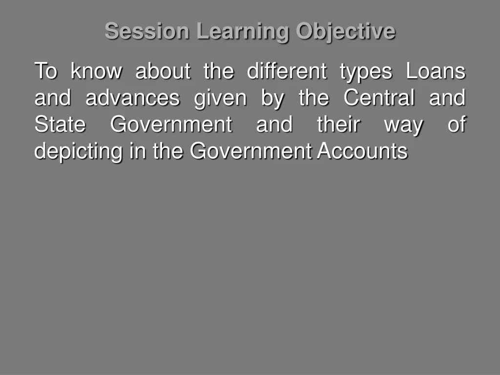 session learning objective