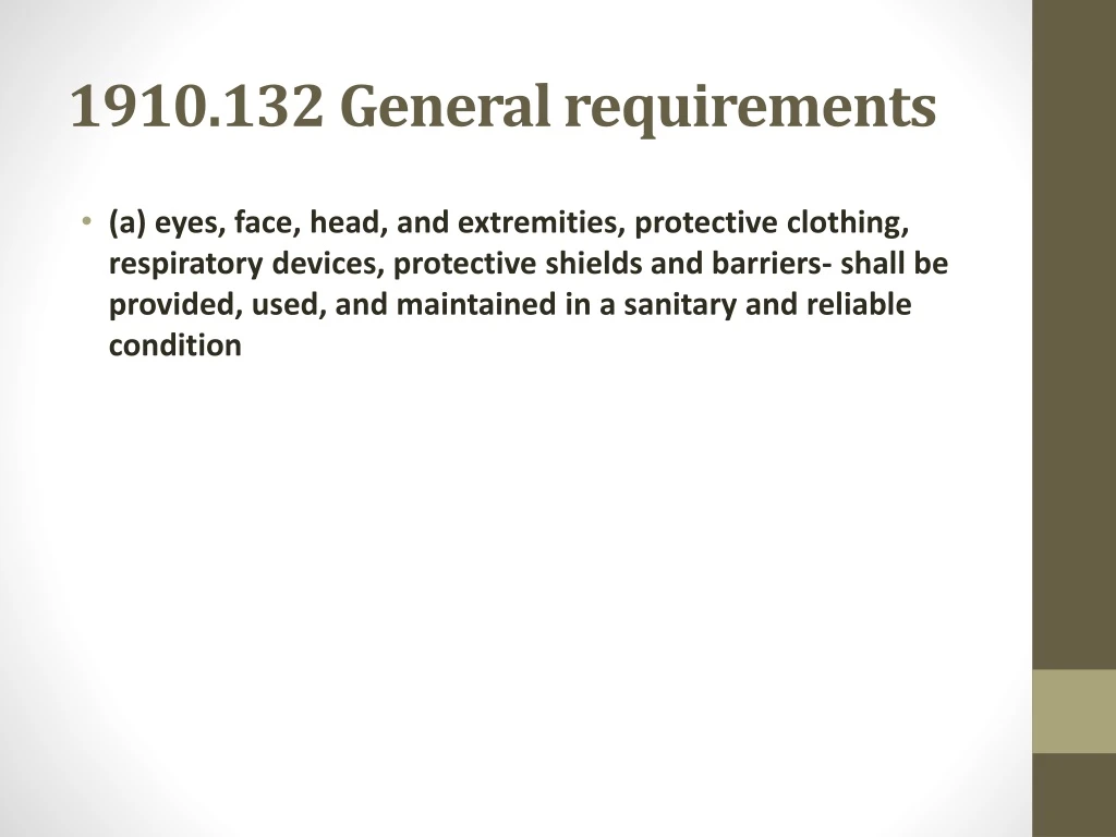 1910 132 general requirements