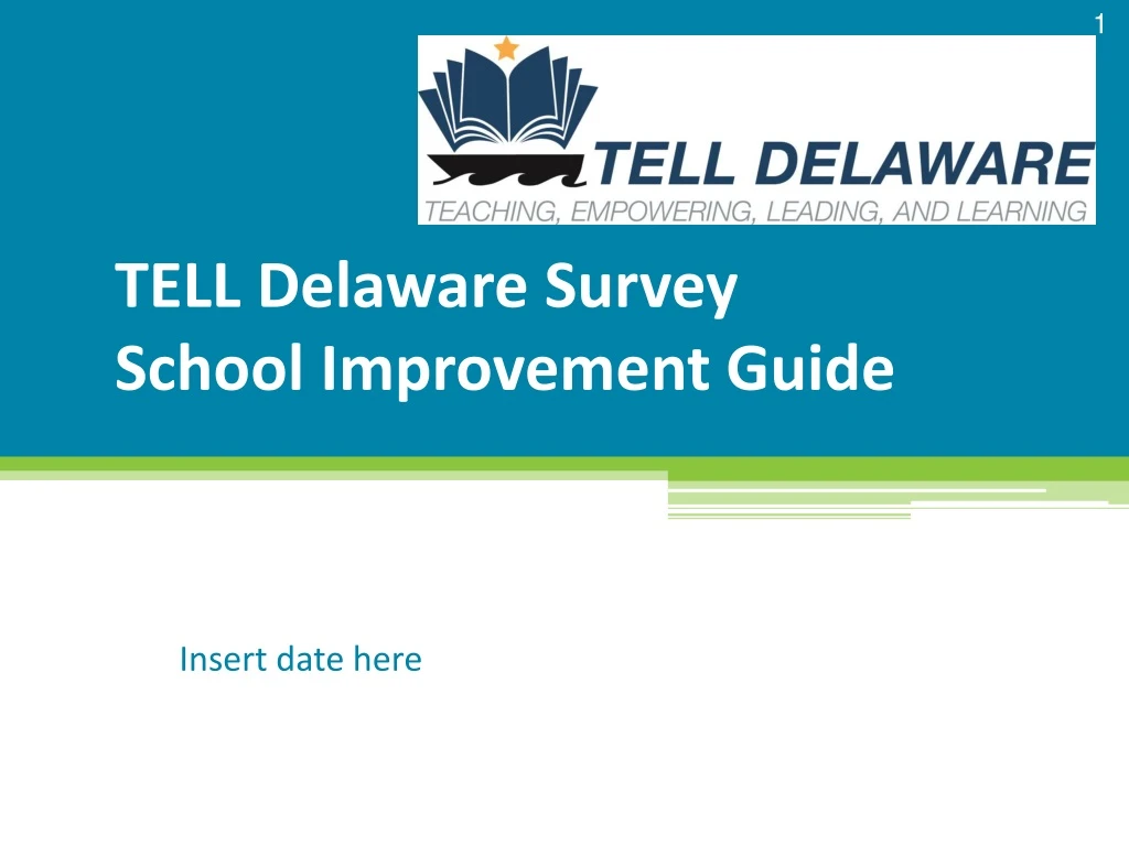 tell delaware survey school improvement guide