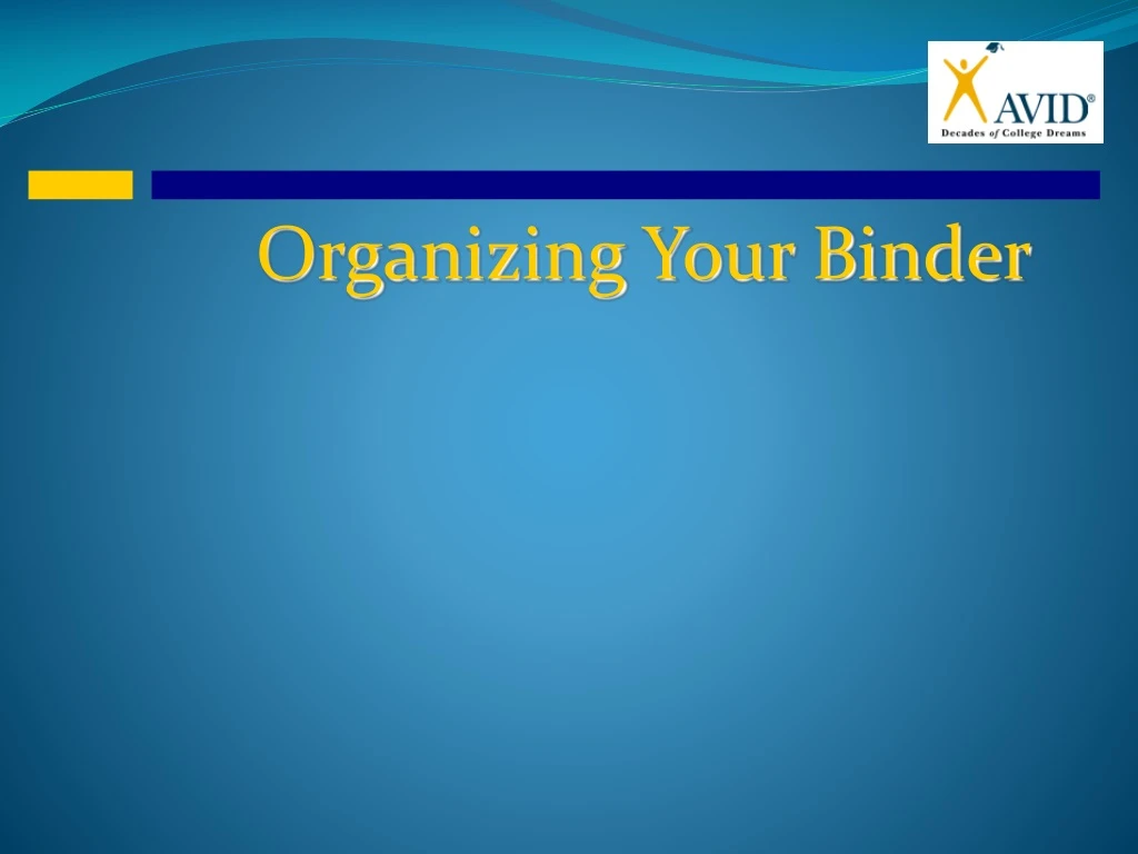 organizing your binder