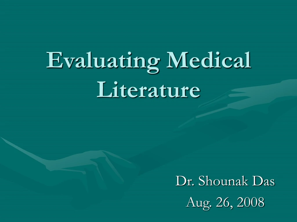 evaluating medical literature