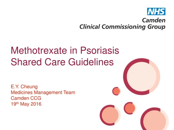 Methotrexate in Psoriasis Shared Care Guidelines