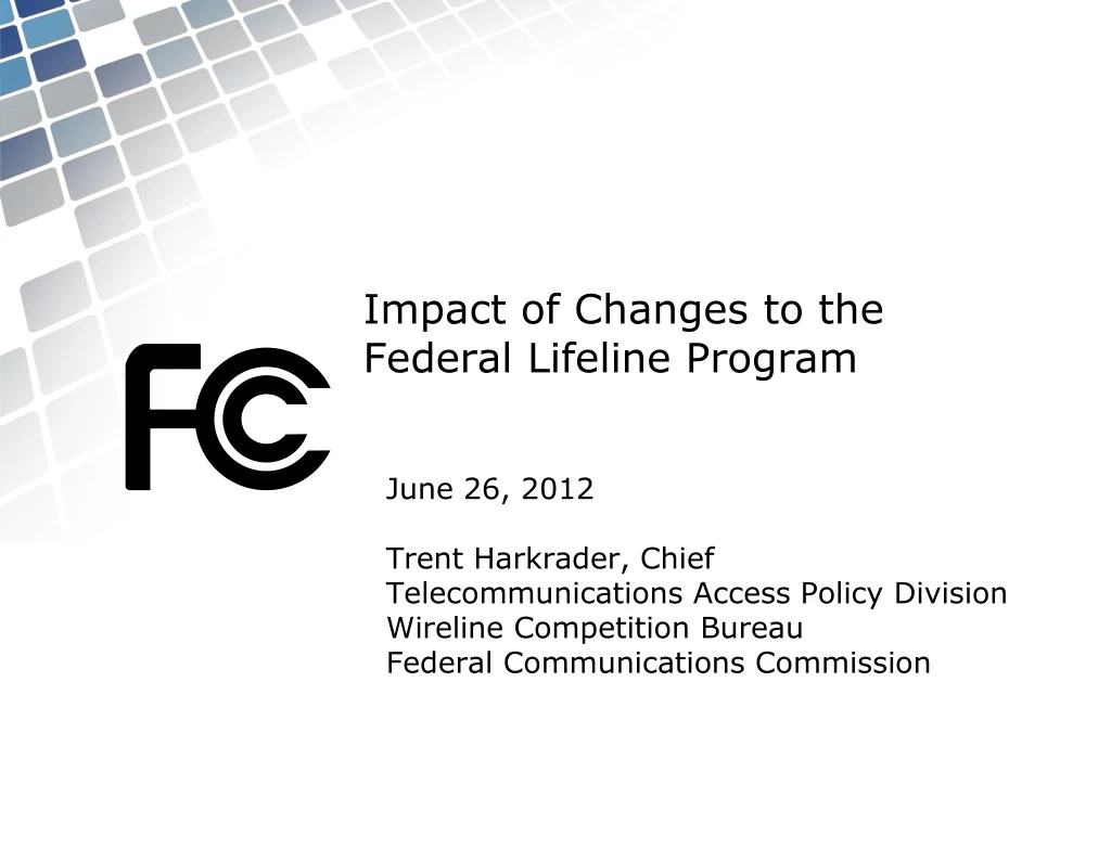 impact of changes to the federal lifeline program