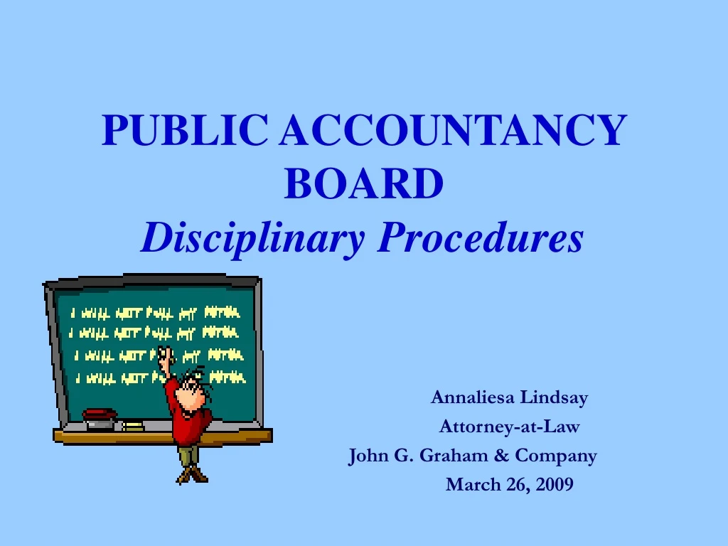 public accountancy board disciplinary procedures
