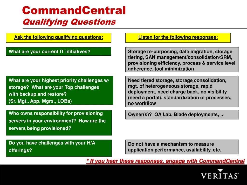 commandcentral qualifying questions