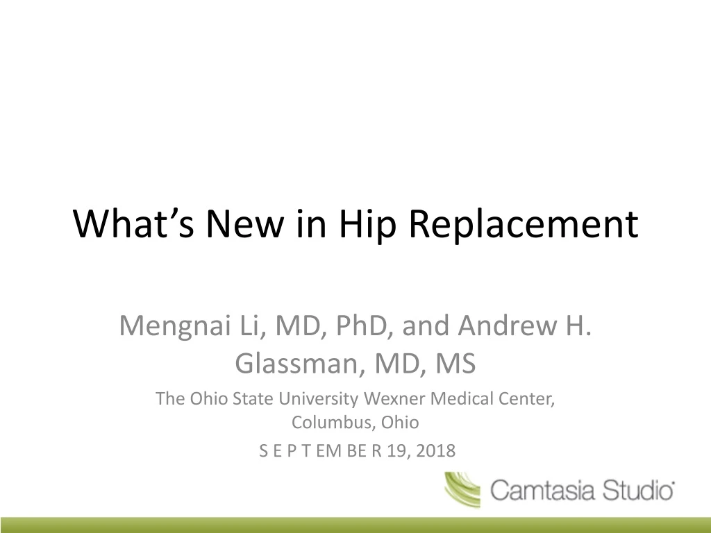 what s new in hip replacement