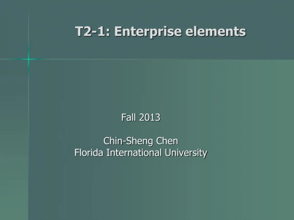 T2-1: Enterprise elements