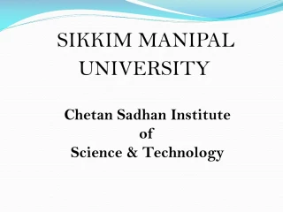 SIKKIM MANIPAL - slide 1
