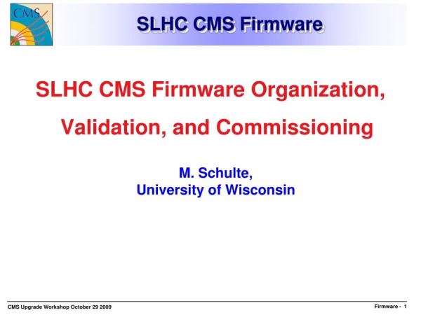 SLHC CMS Firmware