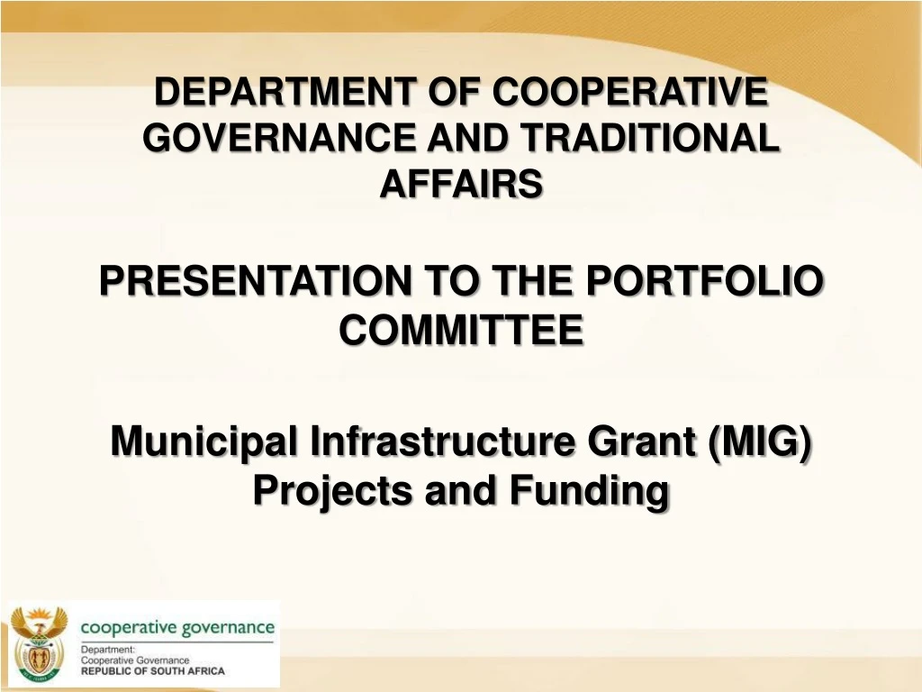 department of cooperative governance