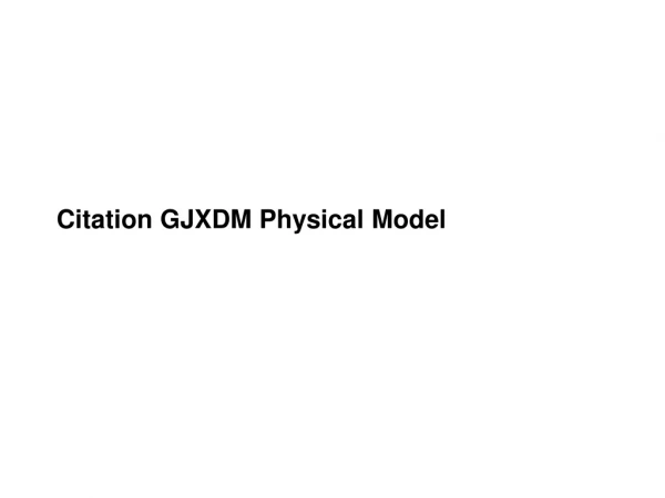 Citation GJXDM Physical Model