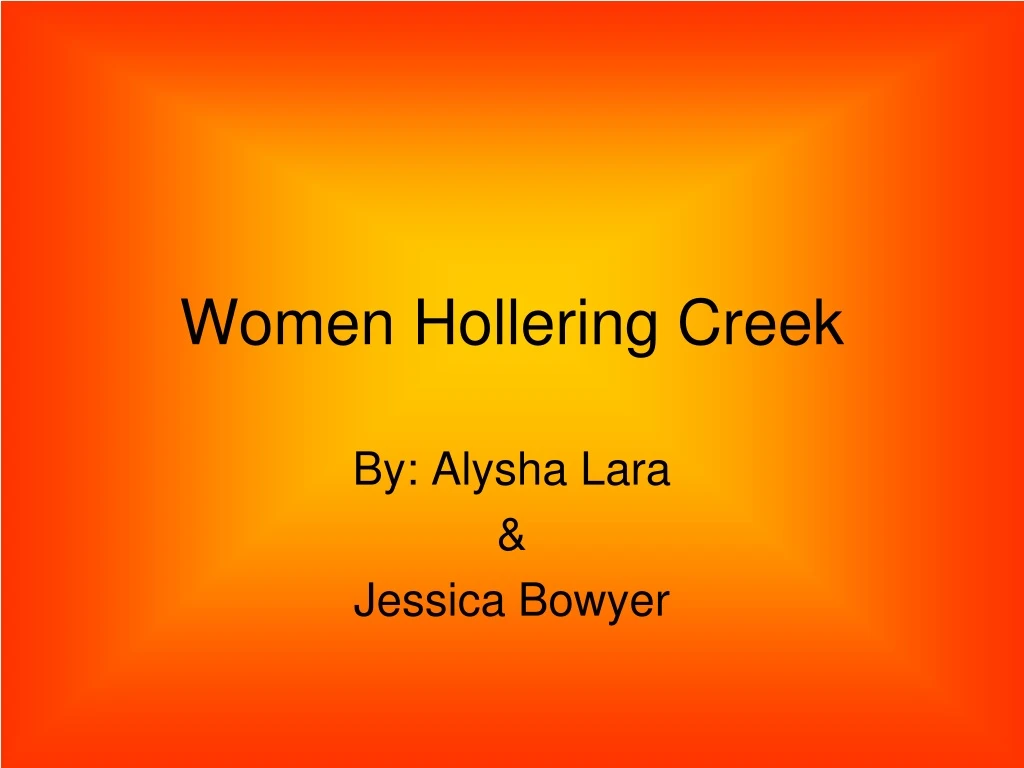 women hollering creek