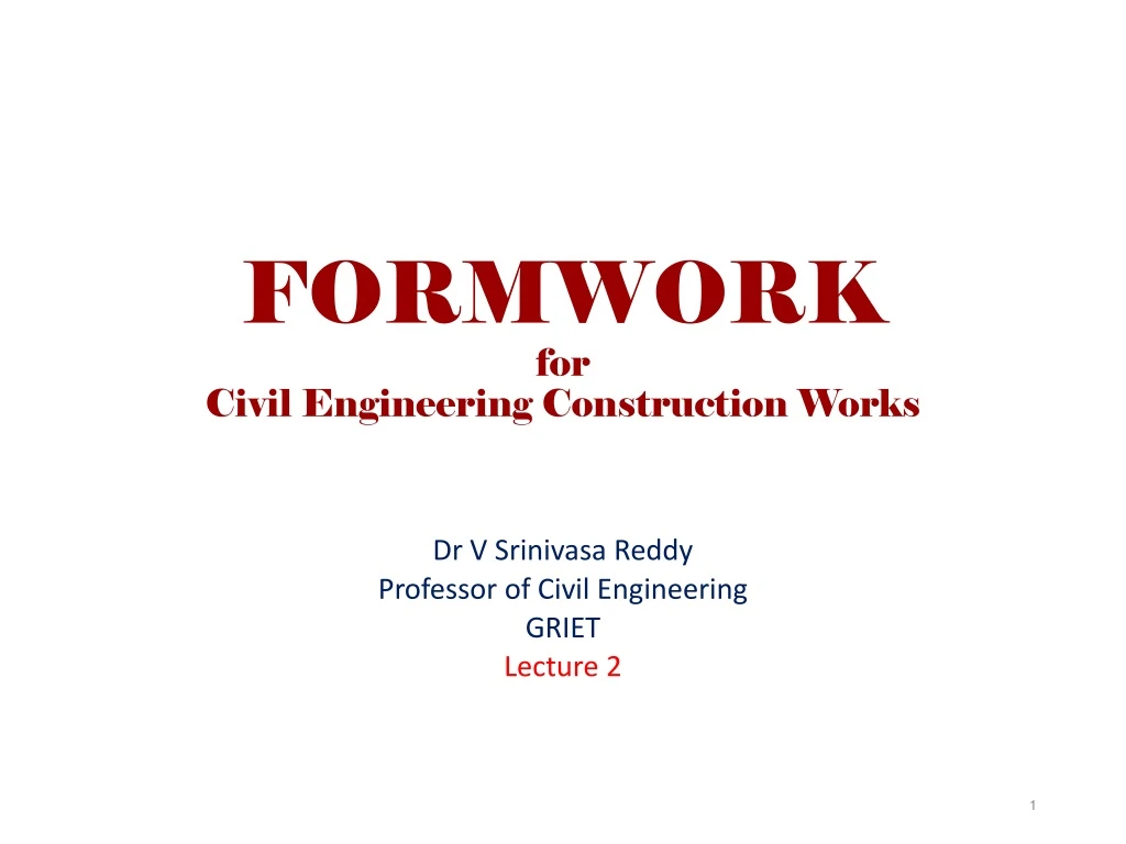 What Is Formwork In Civil Engineering