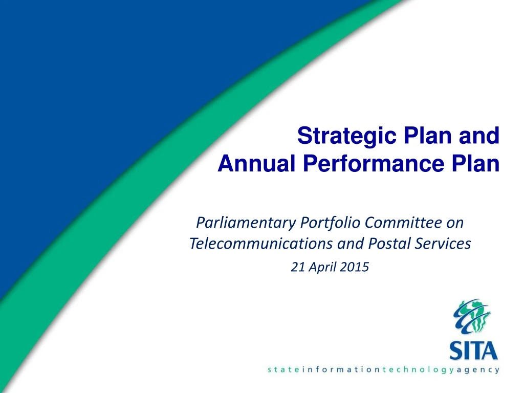 strategic plan and annual performance plan