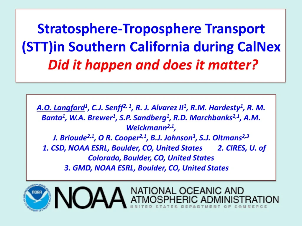 stratosphere troposphere transport