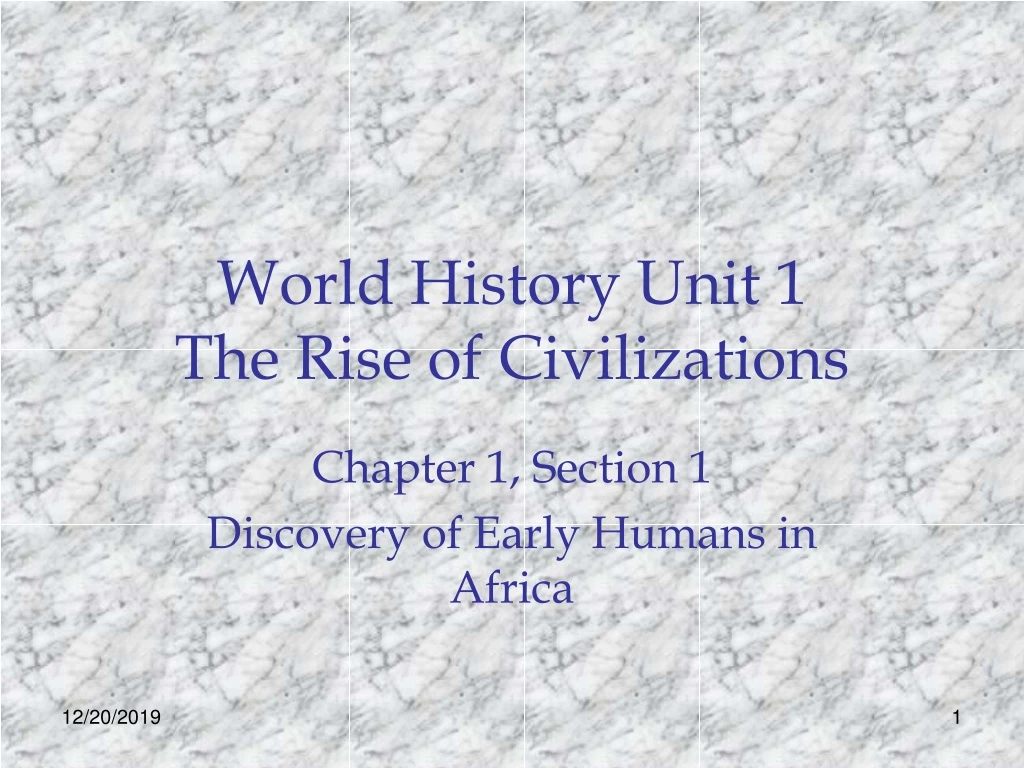 world history unit 1 the rise of civilizations