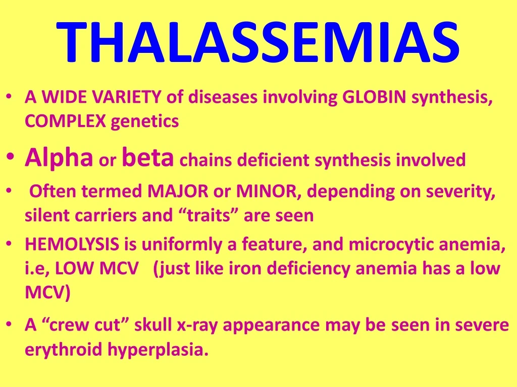 thalassemias