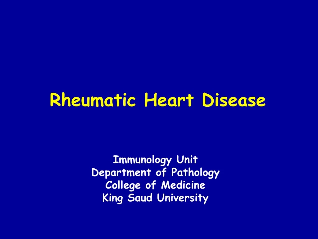 rheumatic heart disease