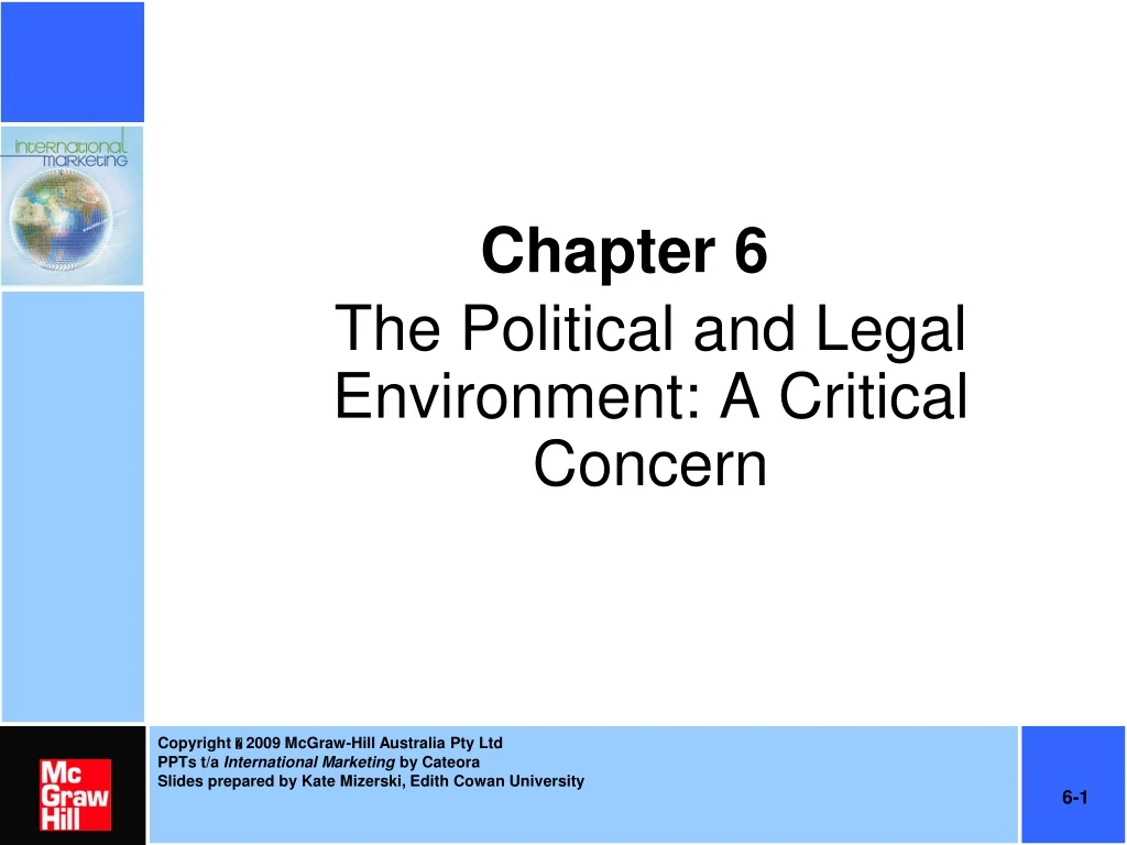the political and legal environment a critical concern