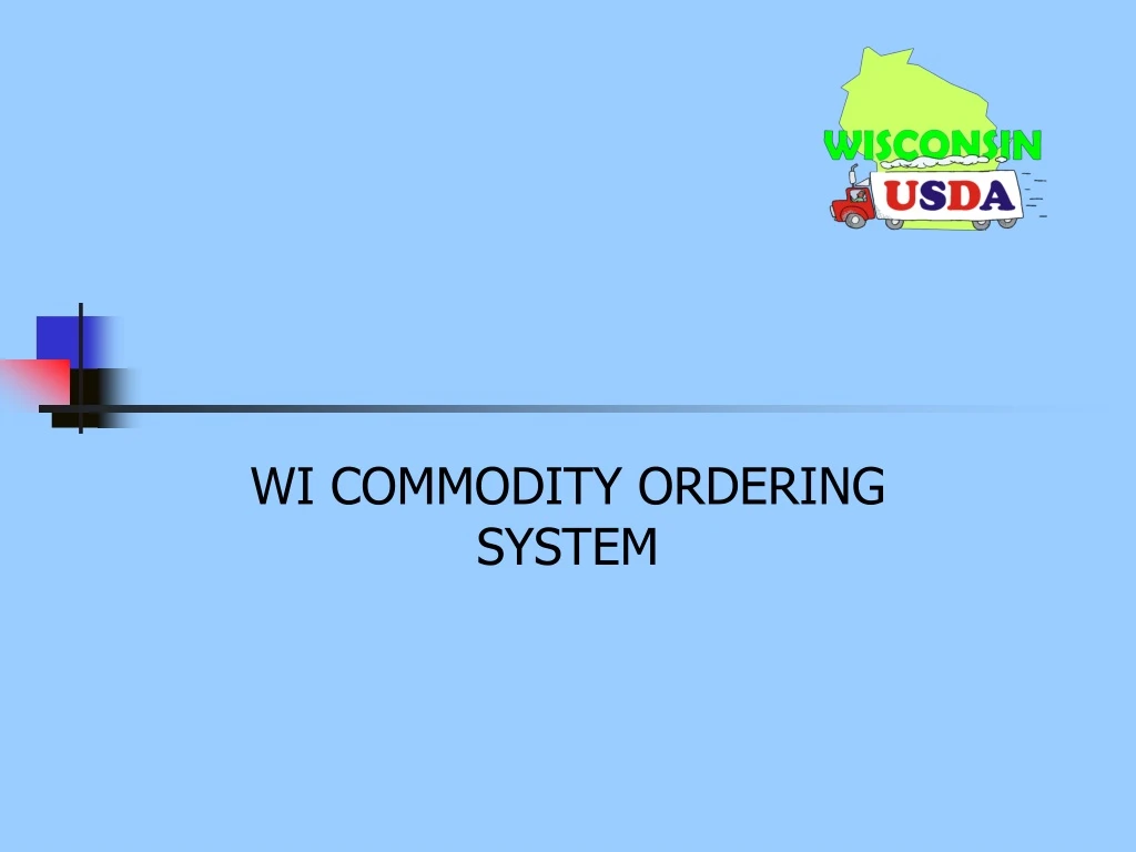 wi commodity ordering system