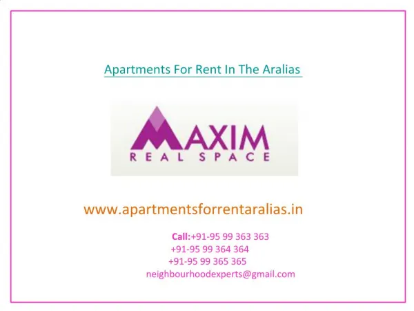 Apartments For Rent In The Aralias