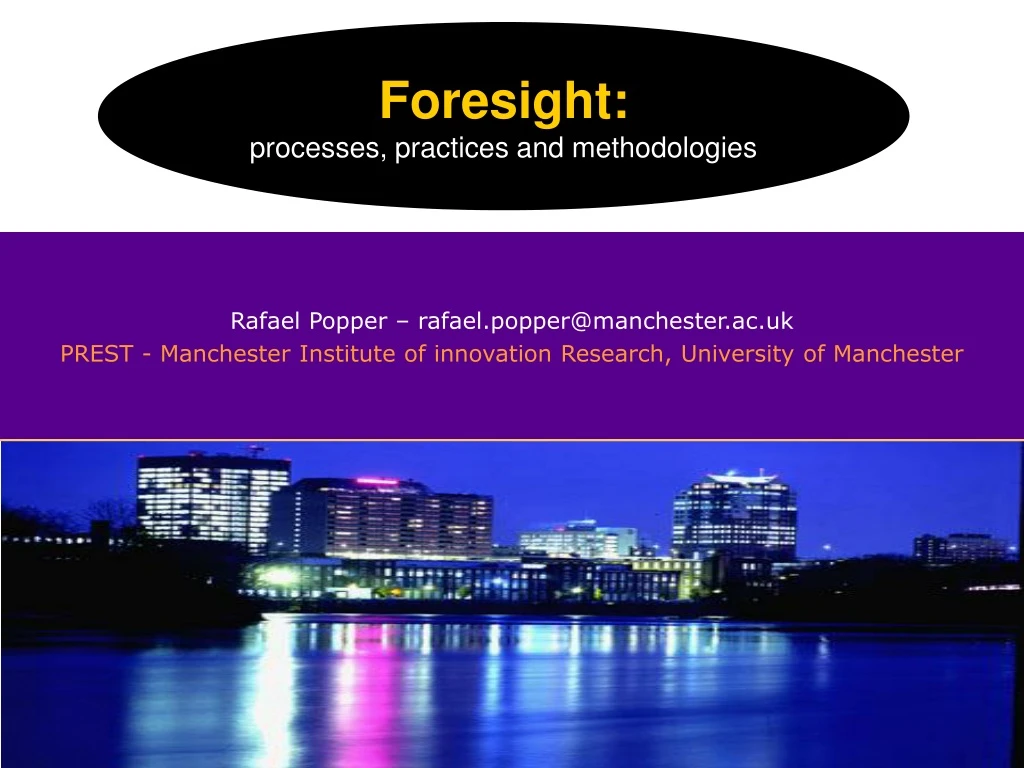 foresight processes practices and methodologies