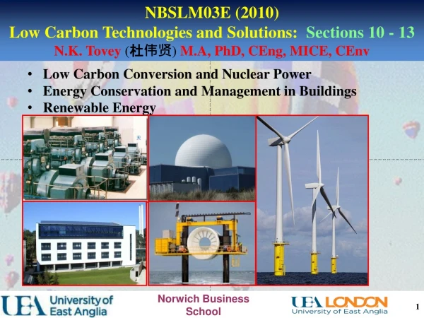 Low Carbon Conversion and Nuclear Power    Energy Conservation and Management in Buildings