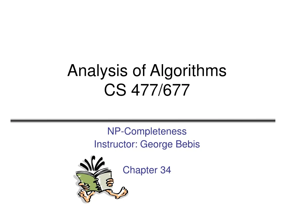 analysis of algorithms cs 477 677