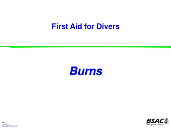 First Aid for Diver - Burns