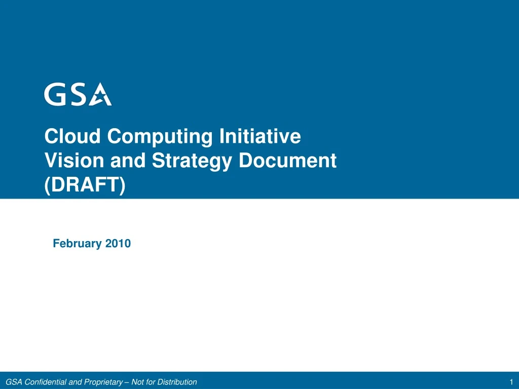 cloud computing initiative vision and strategy document draft