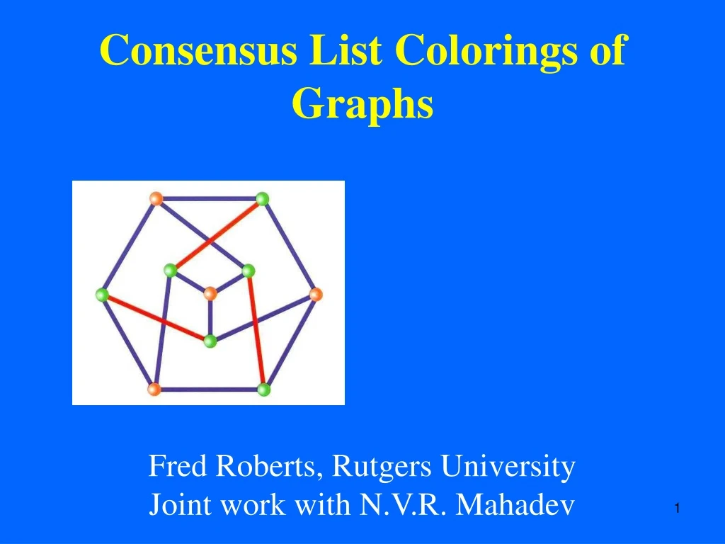 consensus list colorings of graphs