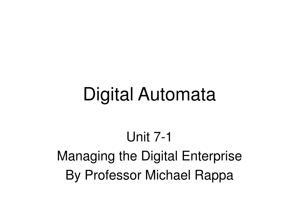 digital automata