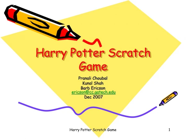 Harry Potter Scratch Game