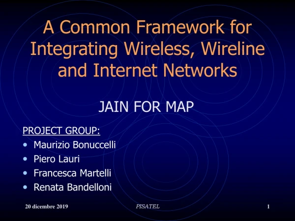 A Common Framework for Integrating Wireless, Wireline and Internet Networks