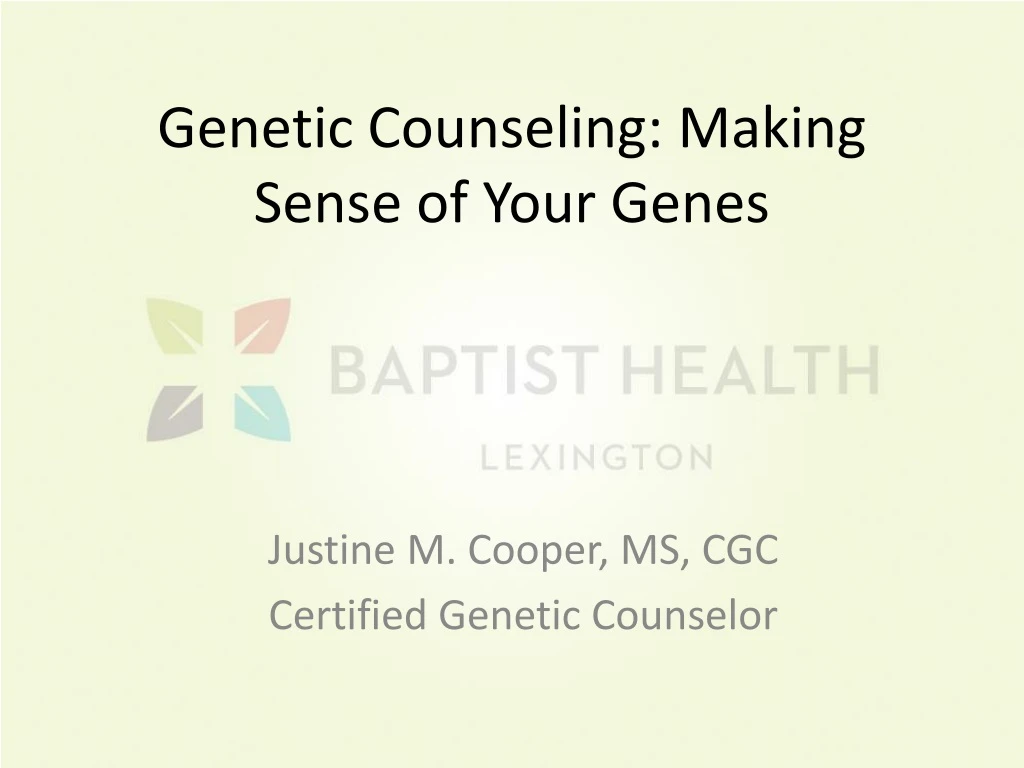genetic counseling making sense of your genes