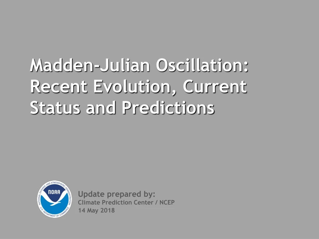 madden julian oscillation recent evolution current status and predictions