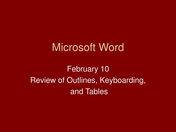 Microsoft Word