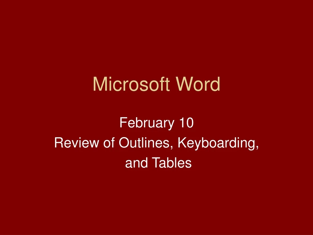 microsoft word