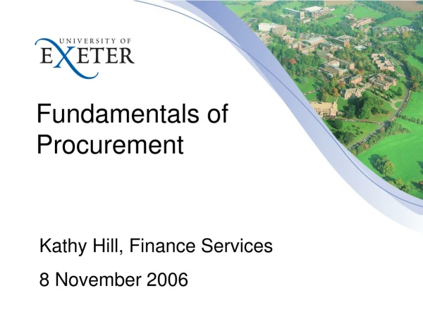 Fundamentals of  Procurement