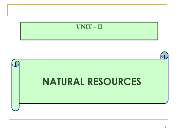 UNIT – II