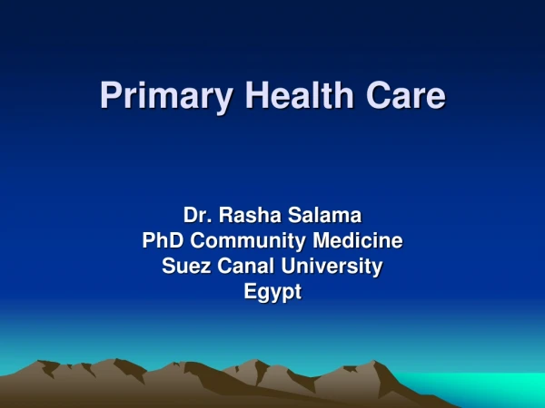 Primary Health Care