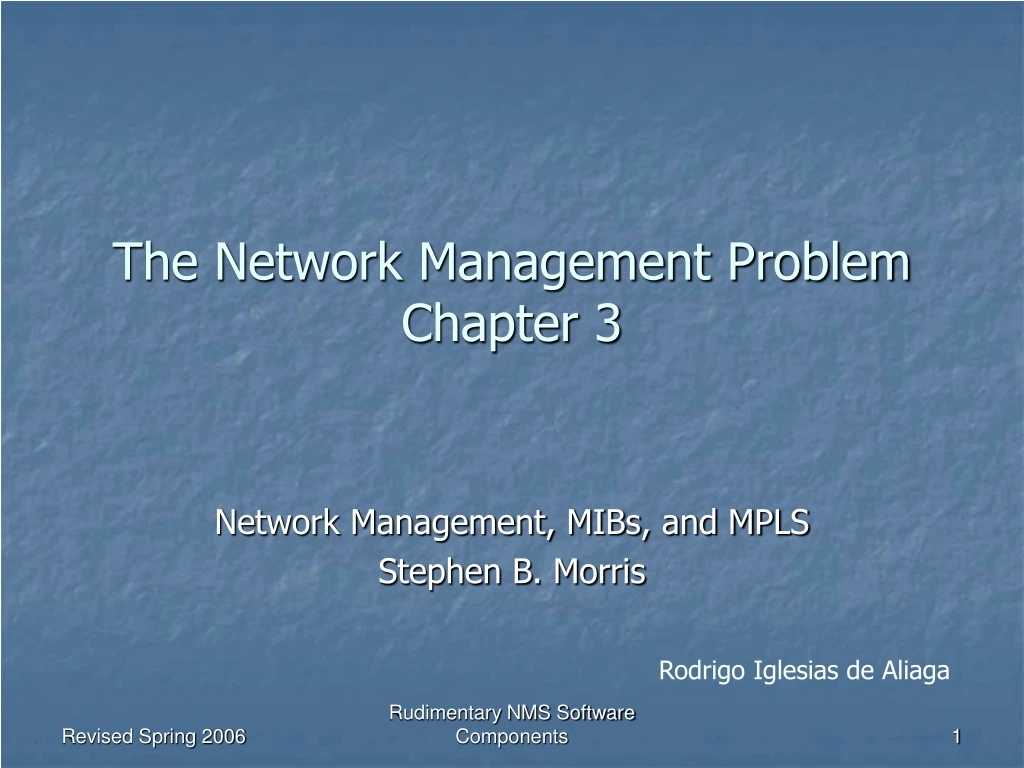 the network management problem chapter 3