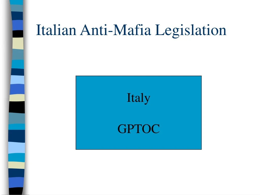 italian anti mafia legislation