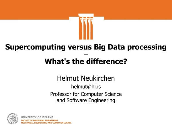 Supercomputing versus Big Data processing  — What's the difference?