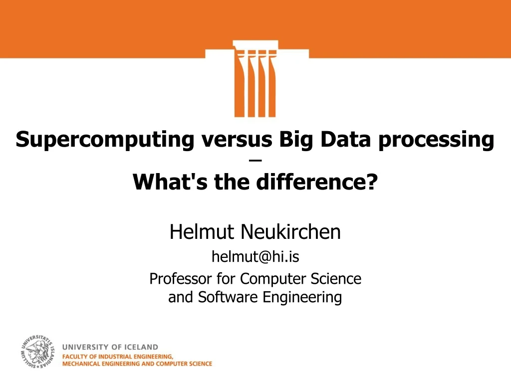 supercomputing versus big data processing what s the difference